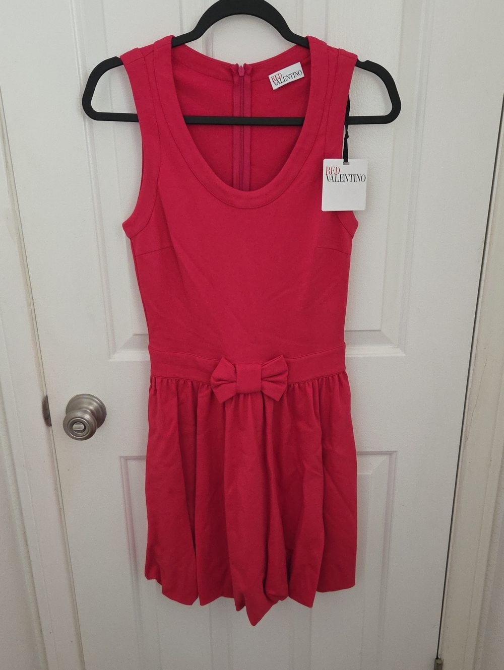 RED Valentino Women's Fuchsia Bow-Accent Sleeveless Dress NWT Medium